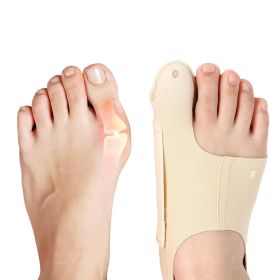 Bunion Corrector for Women & Men, Lightweight Toe Separator Splint, Wear in Shoes, Relieves Hallux Valgus Pain, Adjustable Toe Straightener Brace (size: Nude  Medium)